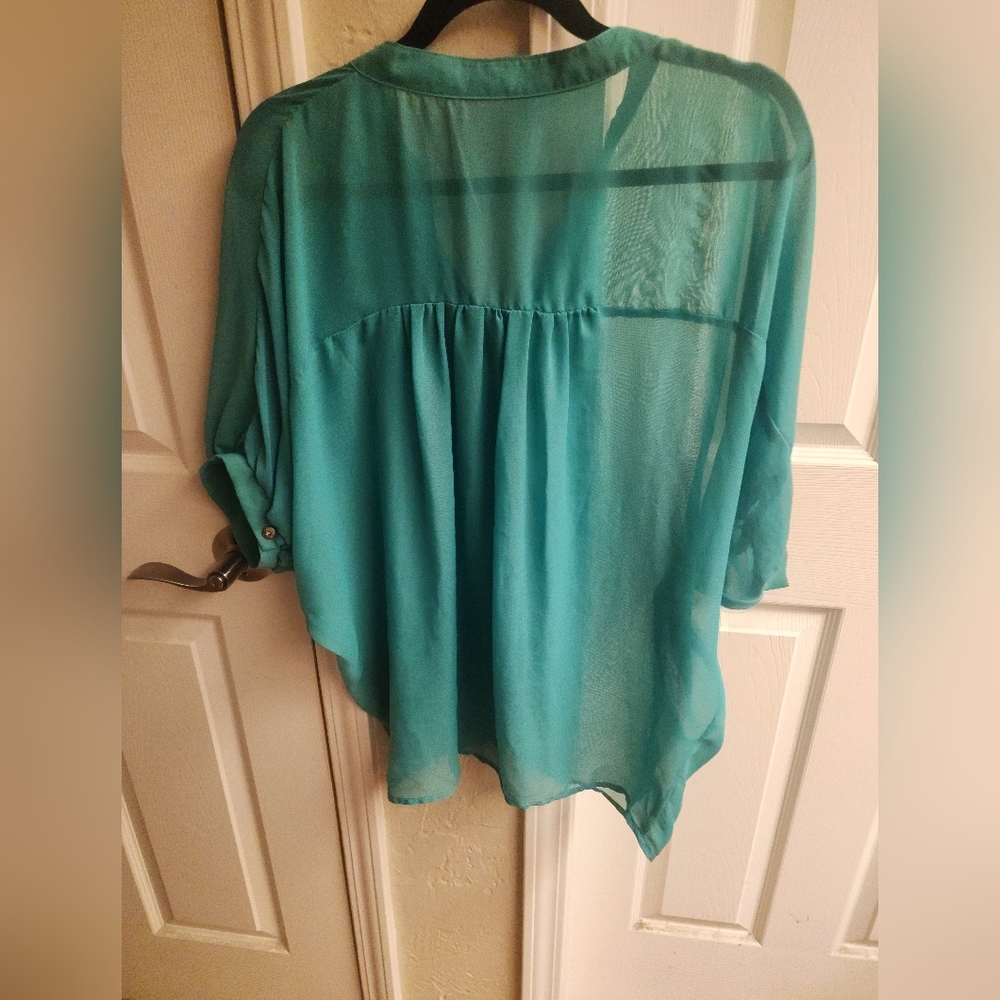 Seagreen Sheer Top - image 4